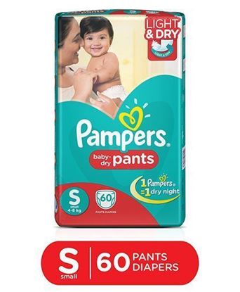 Picture of Pampers Pant Style Diapers Light And Dry Small - 60 Pieces