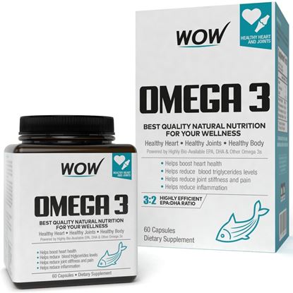 Picture of Omega-3 Fish Oil 1000 mg Triple Strength 550 mg EPA 350 mg - 60 Capsules