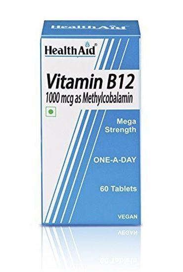 Picture of HealthAid Mega Strength Vitamin B12 1000mg - 60 Tablets to 1000µg