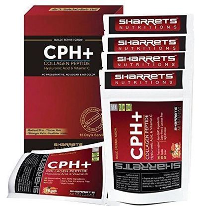 Picture of COLLAGEN PEPTIDE FORTIFIED WITH HYALURONIC ACID ,VITAMIN C SHARRETS CPH+ (FOR JOINTS & SKIN )15 DAYS PACK