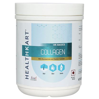 Picture of Collagen with 10g Hydrolyzed collagen, 1500mg Glucosamine, 35mg Vitamin C, For Hair, skin and Joints health, 200gm