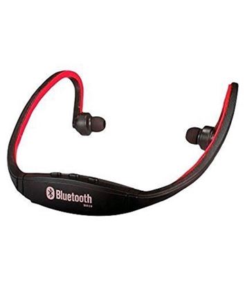 Picture of Bluetooth Headset (with Micro Sd Card Slot and FM Radio) Red for Quantum