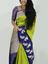 Picture of saree banglory silk yellowis green with blue