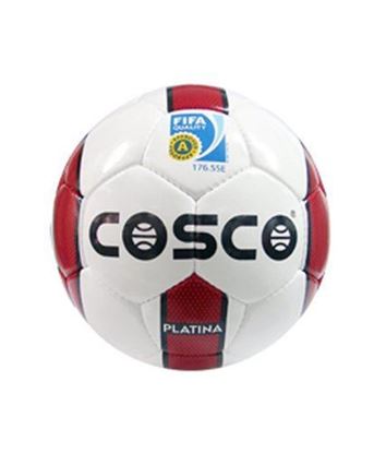 Picture of Cosco Platina Men's Footballs, Size 5 (White/Red)