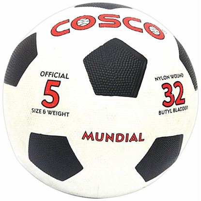 Picture of Cosco Mundial Foot Ball, Size 5 (White/Black)