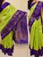 Picture of green with dark blue Banglory silk printed saree