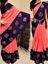 Picture of Banglory silk printed saree rose with blue