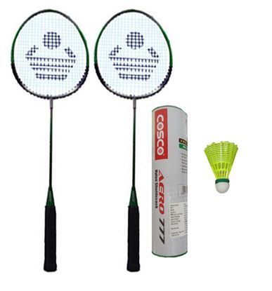 Picture of Cosco Cb-88 Badminton Racket Pair With Aero 777 Nylon Shuttle Cock