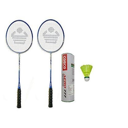 Picture of Cosco Cbx-400 Badminton Racket Pair With Aero 777 Nylon Shuttle Cock