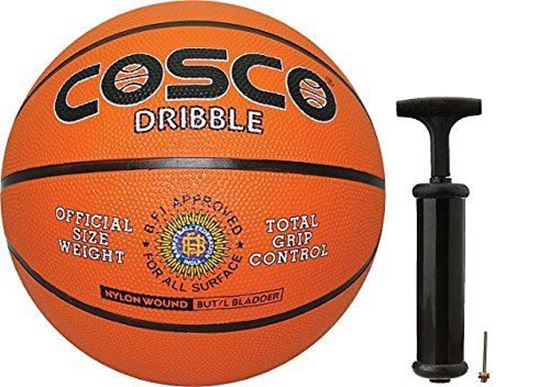 Picture of Cosco Dribble Basketball with Hand Pump- Size 5