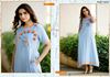 Picture of Light Blue Mustard unique patterns Instyle kurti 