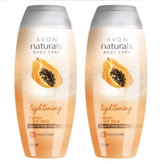 Picture of AVON Papaya & Soy Milk Hand & Body Lotion (set of 2 of 100 ml each)