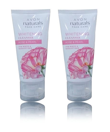 Picture of Avon naturals face care Whitening ROSE & PEARL CLEANSER 50G [PACK OF 2]