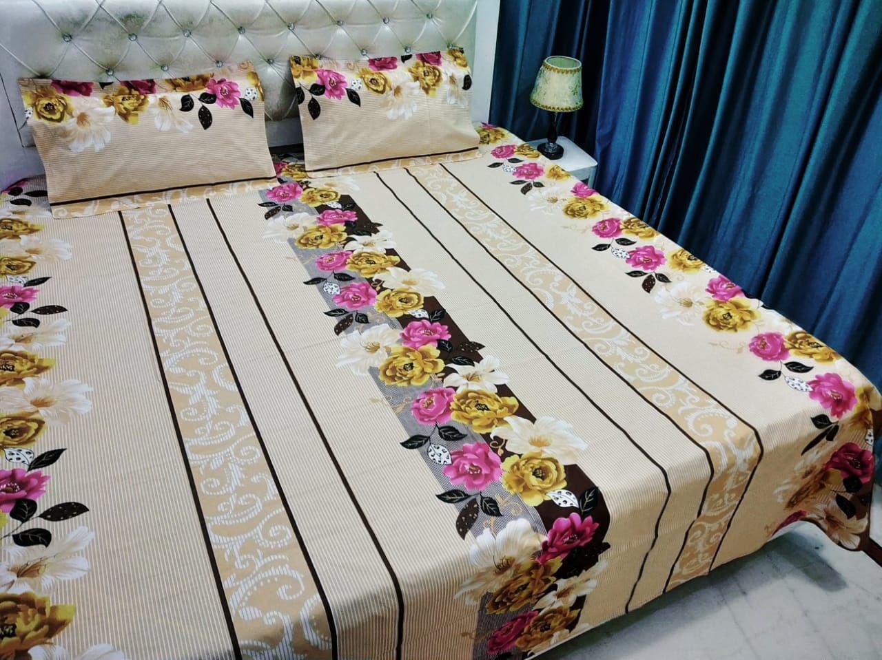 Alfa Store. COTTON BED SHEET CREAM