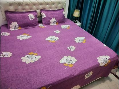 Picture of COTTON BED SHEET PURPLE