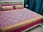 Picture of COTTON BED SHEET LIGHT PINK MAROON BORDER