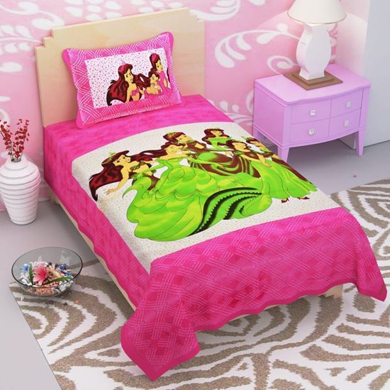 Picture of RAJWADA SINGLE BED SHEET (GREEN WITH RED BORDER)