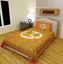 Picture of RAJWADA SINGLE BED SHEET (ORANGE WITH BROWN)