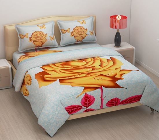 Picture of JAIPURI BED SHEET SKY BLUE