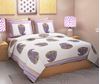 Picture of JAIPURI BED SHEET WHITE&BROWN 