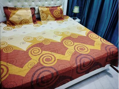 Picture of S K Mani Prints Double Bed Sheet Multicolor 3