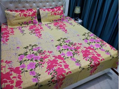 Picture of S K Mani Prints Double Bed Sheet Flower print