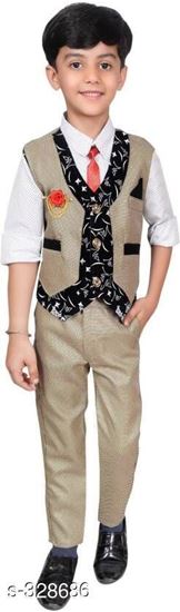 Picture of Boys Festive & Party Shirt, Waistcoat and Pant Set, Ethnic Set, 3PCS Set