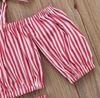 Picture of Red Striped 2 pc set for girls