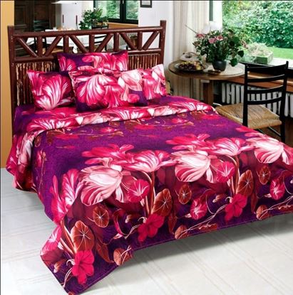 Picture of FLORA  Glace Cotton Double Bed sheet  #3