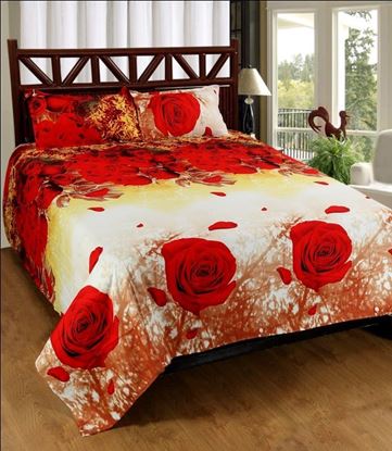 Picture of FLORA  Glace Cotton Double Bed sheet  #6