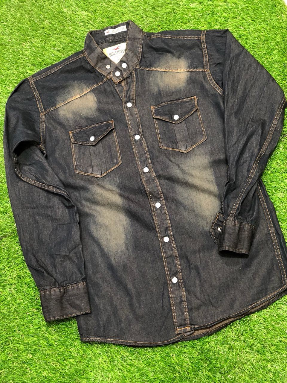 hollister jean shirt