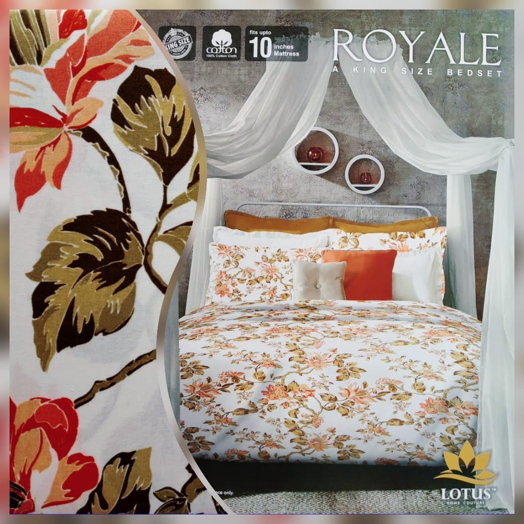 Alfa Store. Lotus double bed sheet with 2 pillow covers 2