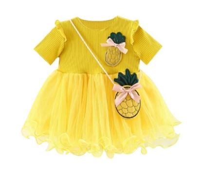 Picture of KID'S YelloW dress with bag