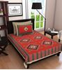 Picture of RAJWADA SINGLE BED SHEET Orange,Blue,Green,Red