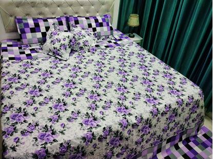 Picture of 100% COTTON VIJAY MILL DOUBLE BED SHEET CUSHION SET**
