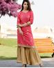 Picture of Women's Rayon Straight Kurti With Sharara