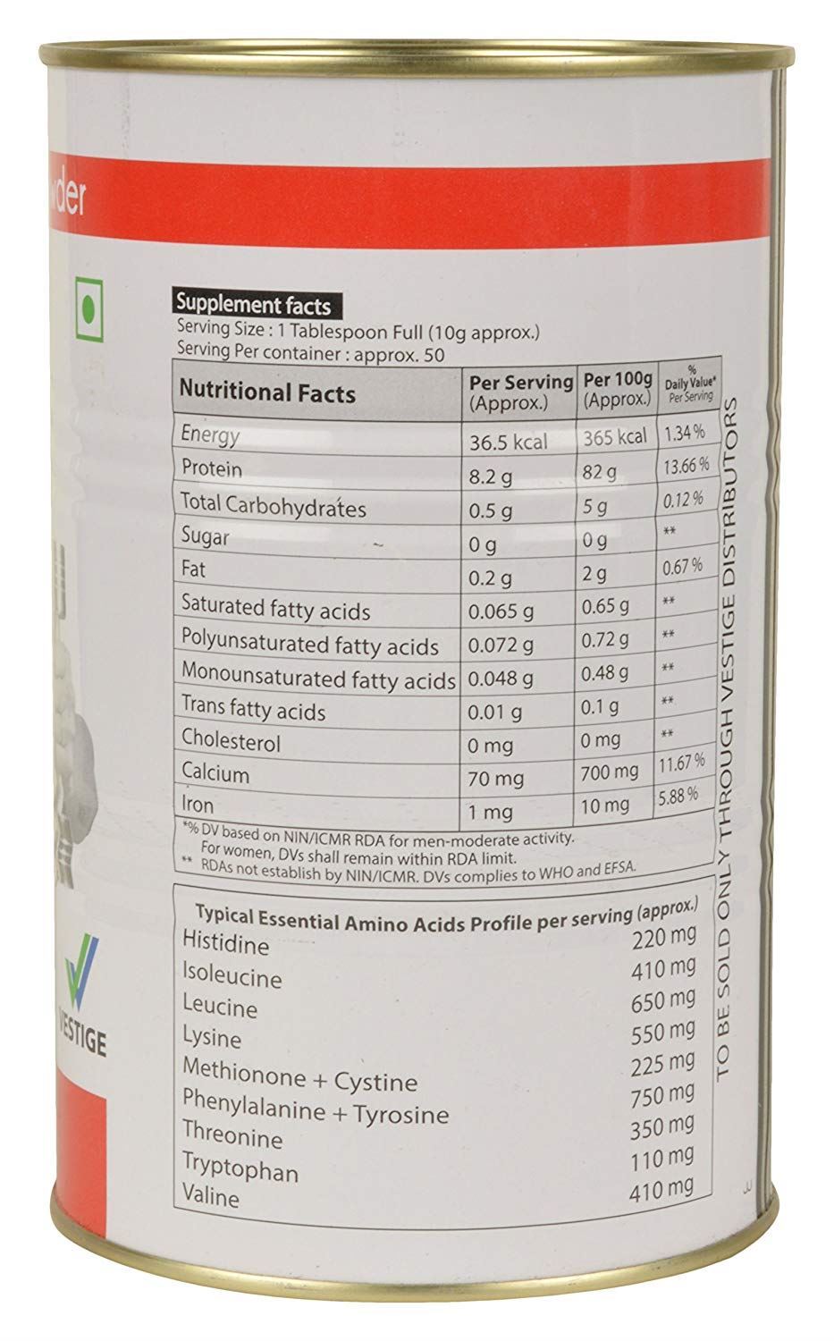 Alfa Store. Vestige Protein Powder 500 g