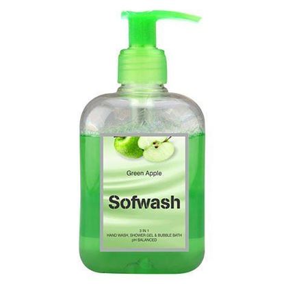 Picture of Modicare Sofwash Green Apple 3 in 1 Shower Gel, Hand Washand Bubble Bath