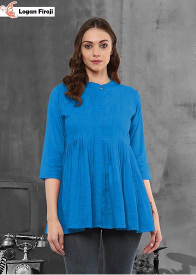 Picture of Women's Plain Regular Fit Cotton Top Catloge