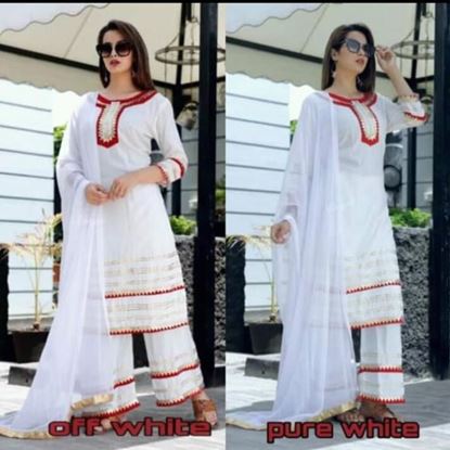 Picture of Rayon Slub Fabric Beatiful Gotta Designer Kurti