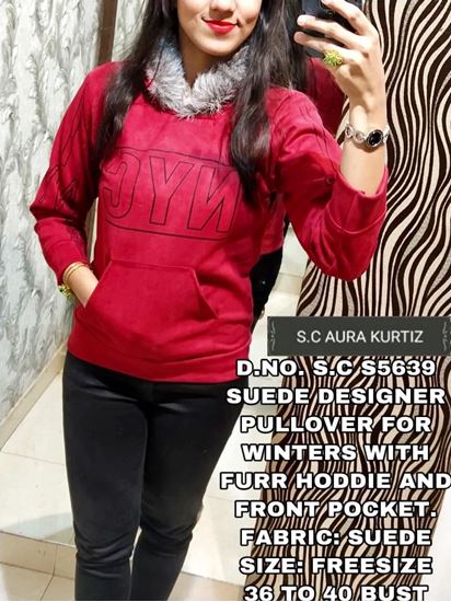 Picture of Vihan suede designer pullover