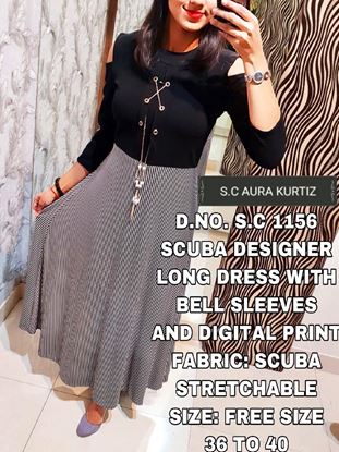 Picture of vihan scuba designer long dress