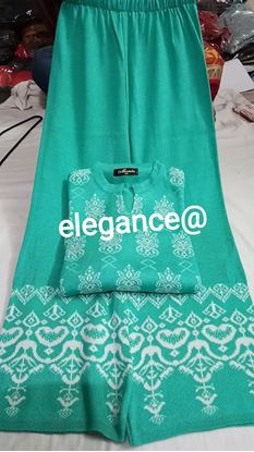 Picture of vihan light green woollen plazo and kurti