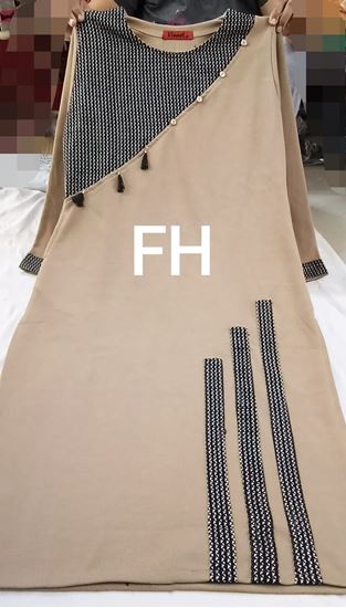 Picture of vihan@fh wollen light brown kurti