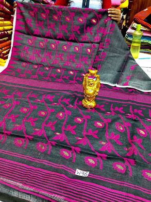 Picture of vihan soft dhakai gray colour sari