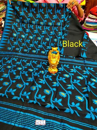 Picture of vihan soft dhakai black color sari