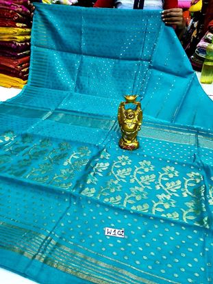 Picture of vihan soft dhakai blue colour sari