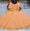 Picture of Vihan Mangalagiri P5ure Cotton Frocks with Zari borders #