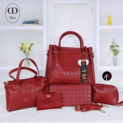 Picture of DIOR HANDBAG CHERRY RED S K MANI BAG