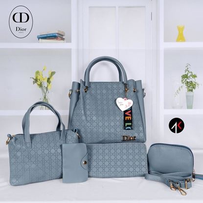 Picture of DIOR HANDBAG GREY S K MANI BAG